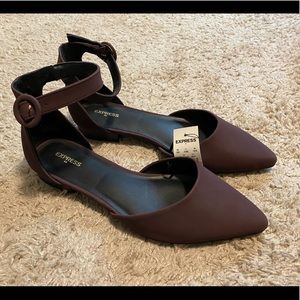 NWT Express flats with ankle strap